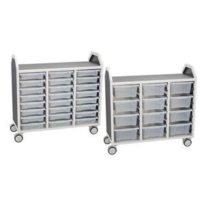 Triple-Wide Mobile Classroom Storage Cart
