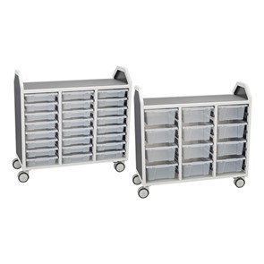 Profile Series Triple-Wide Mobile Classroom Storage Cart