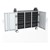 Profile Series Triple-Wide Mobile Classroom Storage Tower w/ Doors - 12 Small & 6 Large Bins - Translucent Graphite