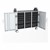 Profile Series Triple-Wide Mobile Classroom Storage Tower w/ Doors - 12 Small & 6 Large Bins - Translucent Graphite