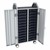 Profile Series Double-Wide Mobile Classroom Storage Tower w/ Doors - 24 Small Bins - Translucent Navy