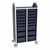Profile Series Double-Wide Mobile Classroom Storage Tower - 12 Small & 6 Large Bins - Translucent Navy