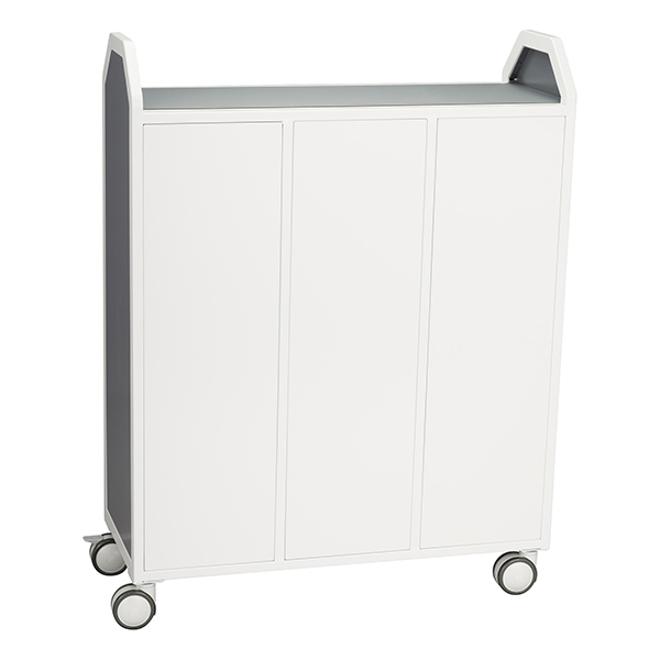 Profile Series Triple-Wide Mobile Classroom Storage Tower (42" W x 49 1/2" H) - Back