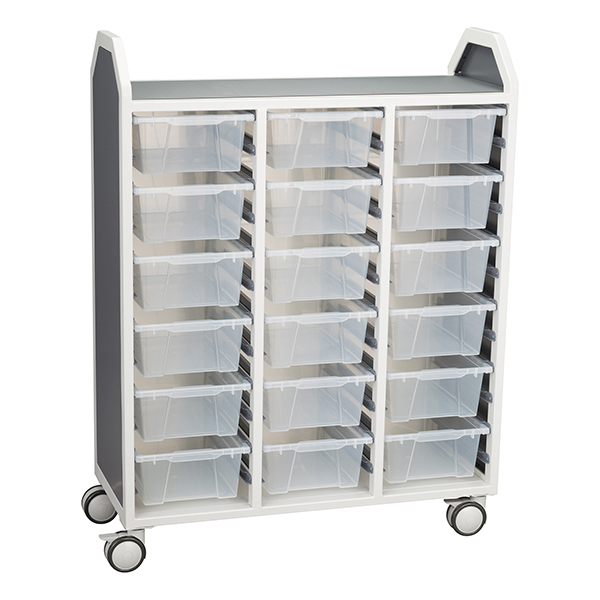 Profile Series Triple-Wide Mobile Classroom Storage Tower (42" W x 49 1/2" H) - Front