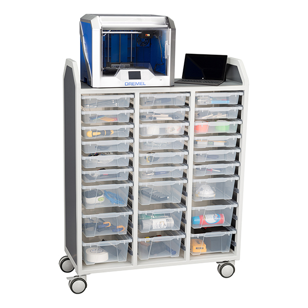 Profile Series Triple-Wide Mobile Classroom Storage Tower (42" W x 49 1/2" H)