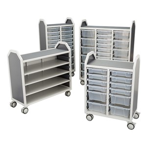Profile Series Double-Wide Mobile Classroom Storage Cart