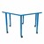 Shapes Accent Series Hex Collaborative Table w/ Whiteboard Top - Brilliant Blue