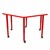 Shapes Accent Series Hex Collaborative Table w/ Whiteboard Top - Red