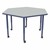 Shapes Accent Series Hex Collaborative Table - North Sea Top w/Navy Legs