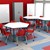 Shapes Accent Series Hex Collaborative Table w/ Whiteboard Tops