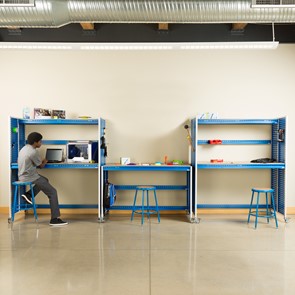Creation Station Set - One Workbench (60" L x 30" D x 36" H) & Two Tall Workbenches (60" L x 30" D x 70" H)