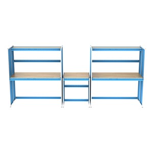 Creation Station Butcher Block Set - One Workbench (30" L x 30" D x 36" H) & Two Tall Workbenches (60" L x 30" D x 70" H)