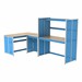 Creation Station Butcher Block Set - One Tall Workbench, One Square Workbench, One Rectangle Workbench