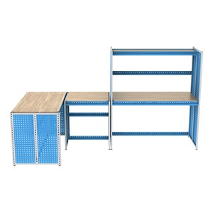 Creation Station Butcher Block Set - One Tall Workbench, One Square Workbench, One Rectangle Workbench