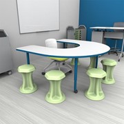 Accent Series Horseshoe Whiteboard Activity Table
