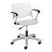 Energy Series Perforated Back Plastic Office Chair w/ Arms - White