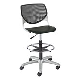 Energy Series Perforated Back Adjustable-Height Drafting Stool