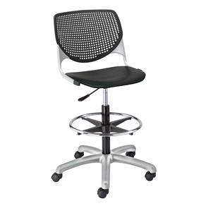 Energy Series Perforated Back Adjustable-Height Drafting Stool