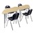 Boomerang Collaborative Desk w/o Wire Box - Group - Chairs not included