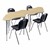 Boomerang Collaborative Desk w/o Wire Box - Group - Chairs not included