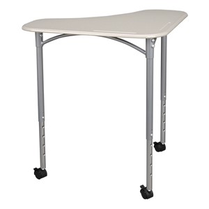 Boomerang Collaborative Desk w/o Wire Box - Pencil groove