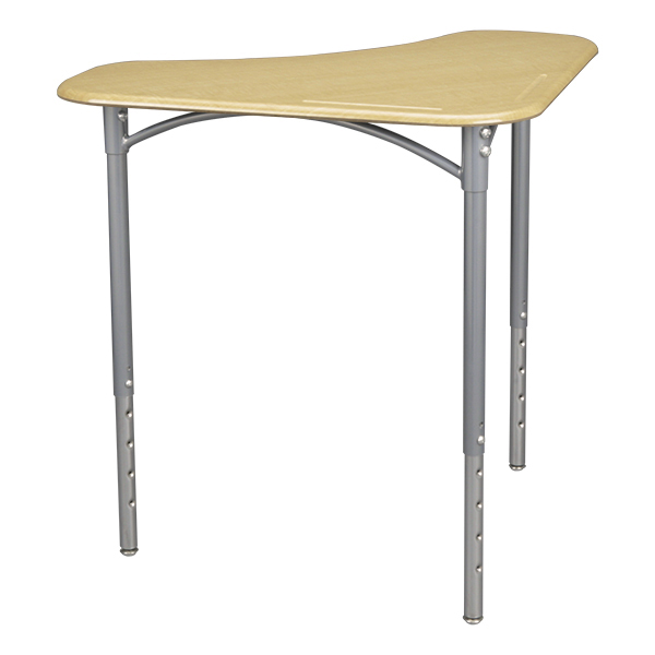 Boomerang Collaborative Desk w/o Wire Box - Sugar Maple - Pencil groove