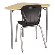 Boomerang Collaborative Desk & 18" Shapes Series School Chair Set