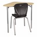 Boomerang Collaborative Desk w/o Wire Box & 18-inch Shape Series School Chair Set