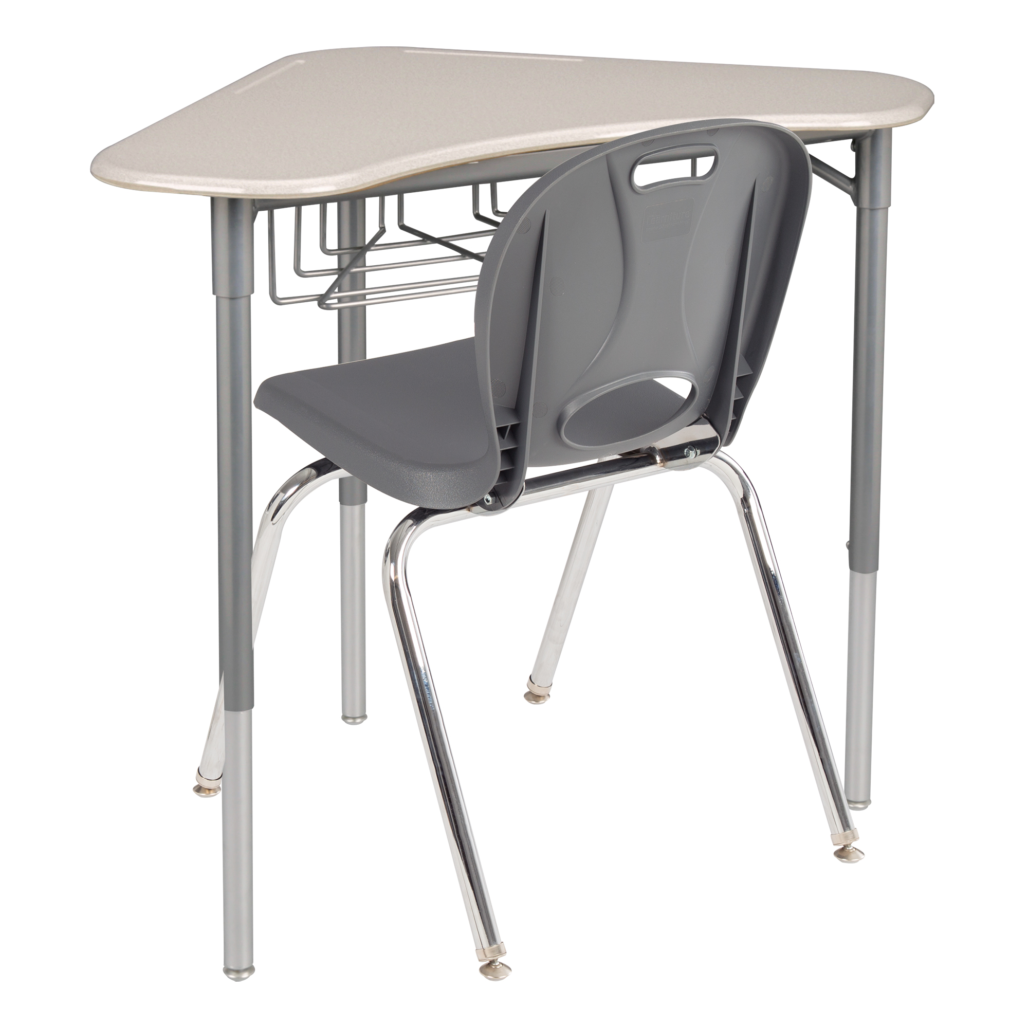 Boomerang Collaborative Desk w/ Wire Box