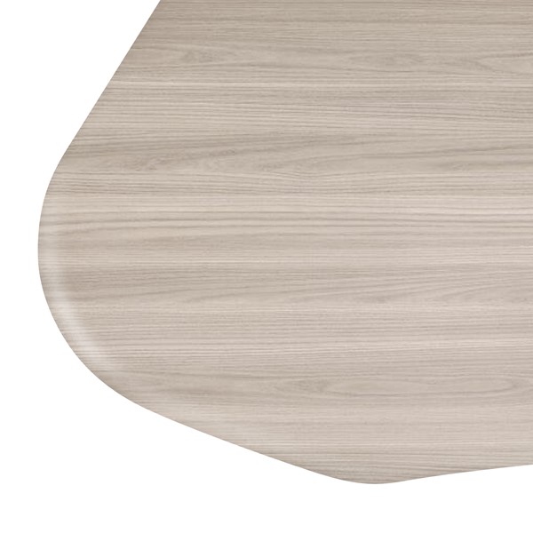 Hex Collaborative Desk with Perforated Metal Bookbox - Hard plastic Gray Elm tabletop