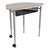 Hex Collaborative Desk with Perforated Metal Bookbox - Shown with 2 optional casters