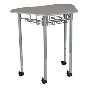 Hex Collaborative Desk w/ Wire Box - Pencil groove