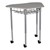 Hex Collaborative Desk w/ Wire Box - Pencil groove