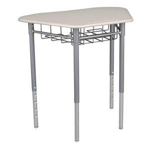 Hex Collaborative Desk w/ Wire Box & 18" Shapes Series School Chair Set – 16 Desks/Chairs - Desk