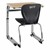 Rectangle Cantilever Desk w/ Curved Edge  - Chair not included