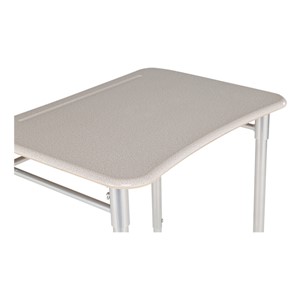 Rectangle Collaborative Desk w/ Curved Edge - Curved edge & pencil groove