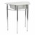 Hex Collaborative Desk w/ XL Perforated Metal Book Box & Chrome Upper Frame w/ Glides - Back