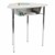 Hex Collaborative Desk w/ XL Perforated Metal Book Box & Chrome Upper Frame w/ Glides