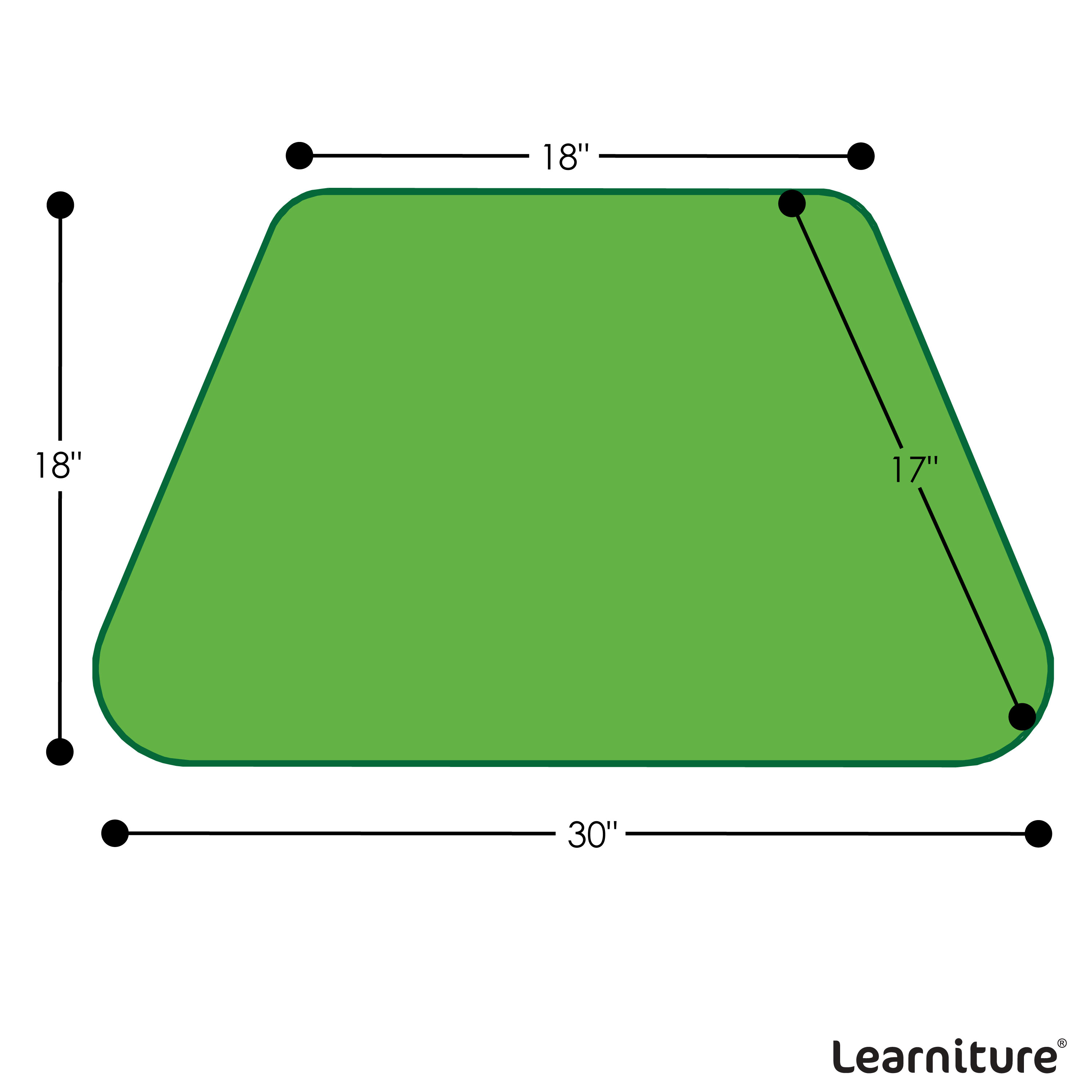 Trapezoid Collaborative Desk Measurements