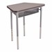 Trapezoid Open Front School Desk w/ Perforated Metal Book Box - Cosmic Strandz