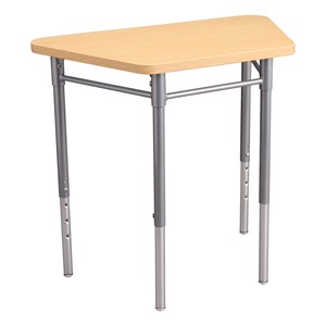 Trapezoid Collaborative Desk & 18" Active Learning Stool Set