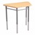 Trapezoid Collaborative Desk & 18" Active Learning Stool Set