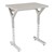 Adjustable-Height Y-Frame Desk - Gray Spectrum