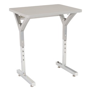 Adjustable-Height Y-Frame Desk - Gray Spectrum