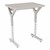 Adjustable-Height Y-Frame Desk - Gray Spectrum