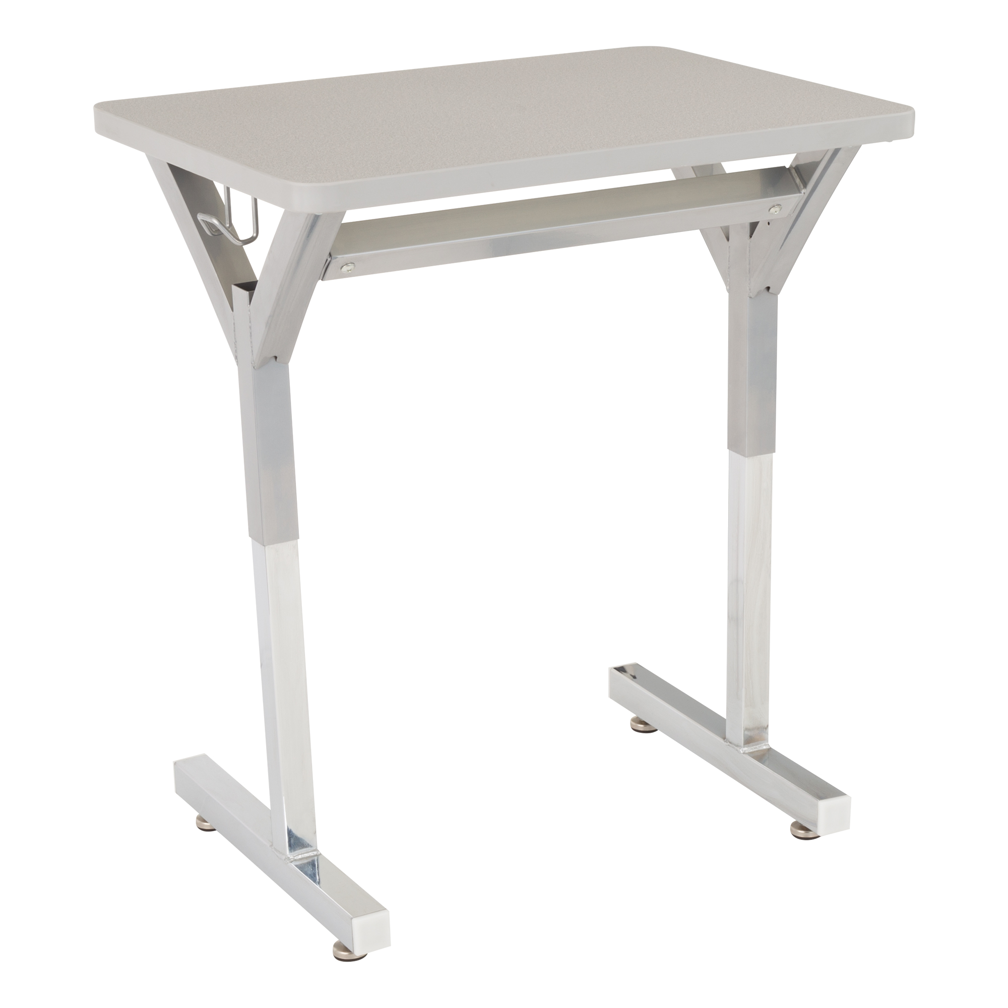 Adjustable-Height Y-Frame Desk - Gray Spectrum