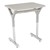 Adjustable-Height Y-Frame Desk - Gray Spectrum