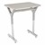 Adjustable-Height Y-Frame Desk - Gray Spectrum