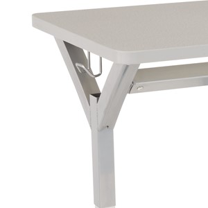 Adjustable-Height Y-Frame Two Student Desk - Backpack hook
