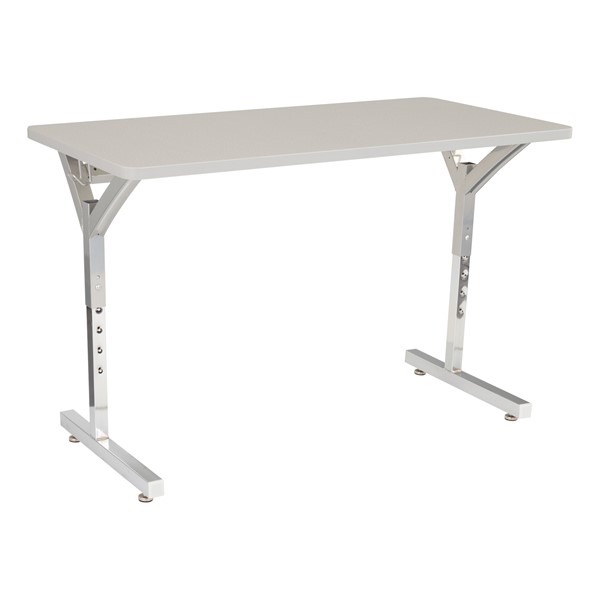 Adjustable-Height Y-Frame Two-Student Desk & 18" Shapes Series School Chair Set â Desks/Chairs for 24 Students - Desk